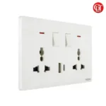 Universal Switch Socket Twin with USB + Type C