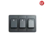 Modern, Dark grey, Triple-gang Electrical Switch