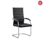 Without Wheels Leather Executive Office Visitor Chair