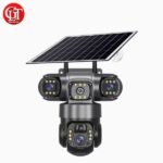 PTZ security camera(V380 PRO Solar 3 Lens 4G Camera)
