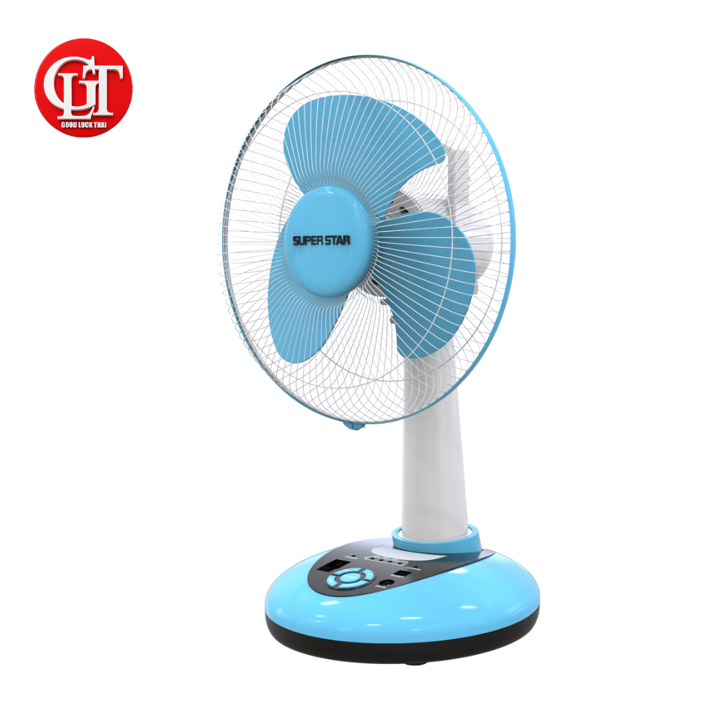 Untitled design Super Star Rechargeable Table Fan 12Inch - Image 1