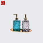 Glass Soap Dispenser with Metal Pump 1 Piece