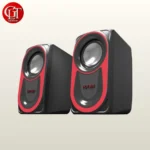 Hotmai HN-88 2.0 Multimedia Speakers with a black and red design.