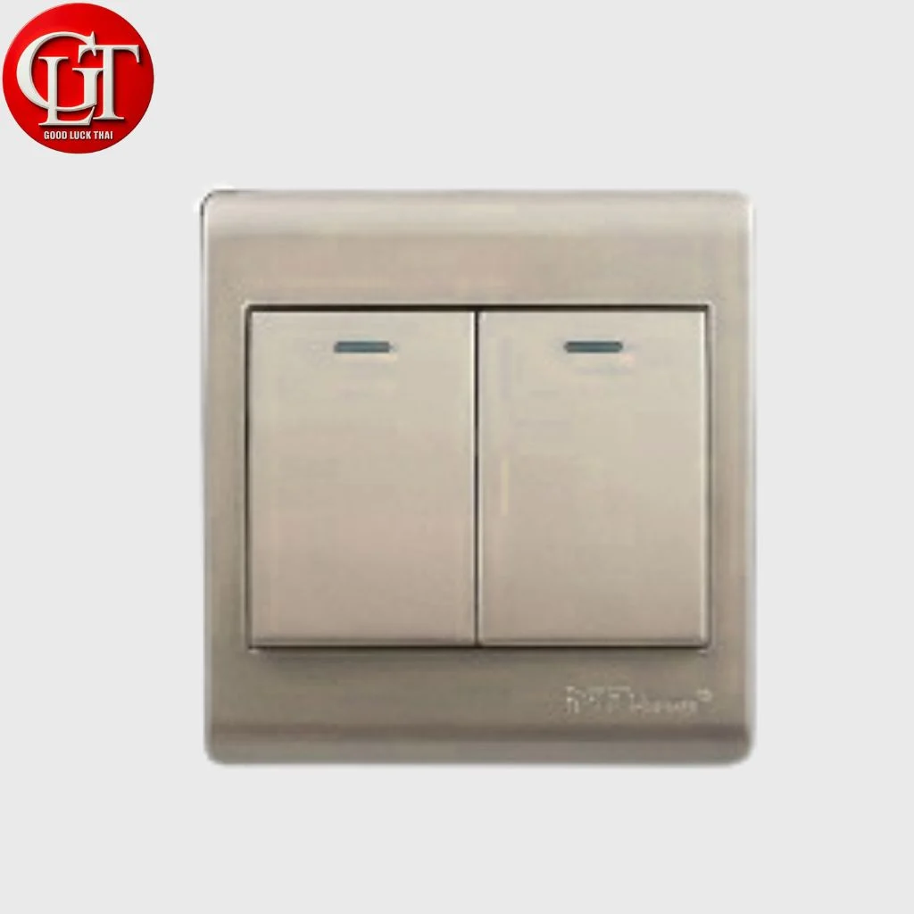 ০১৭১১৭৪৪০৫০ ০১৭২৮৯৮৩৮৫১ NT Blu-ray Primo Golden 2 Gang Switch - Image 1