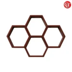 Hexagon Wood Wall Shelf - Image 5