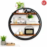 3 Tier Decorative Round Wall Shelf - Image 2