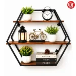 Decorative Hexagon Floating Shelf - Image 2